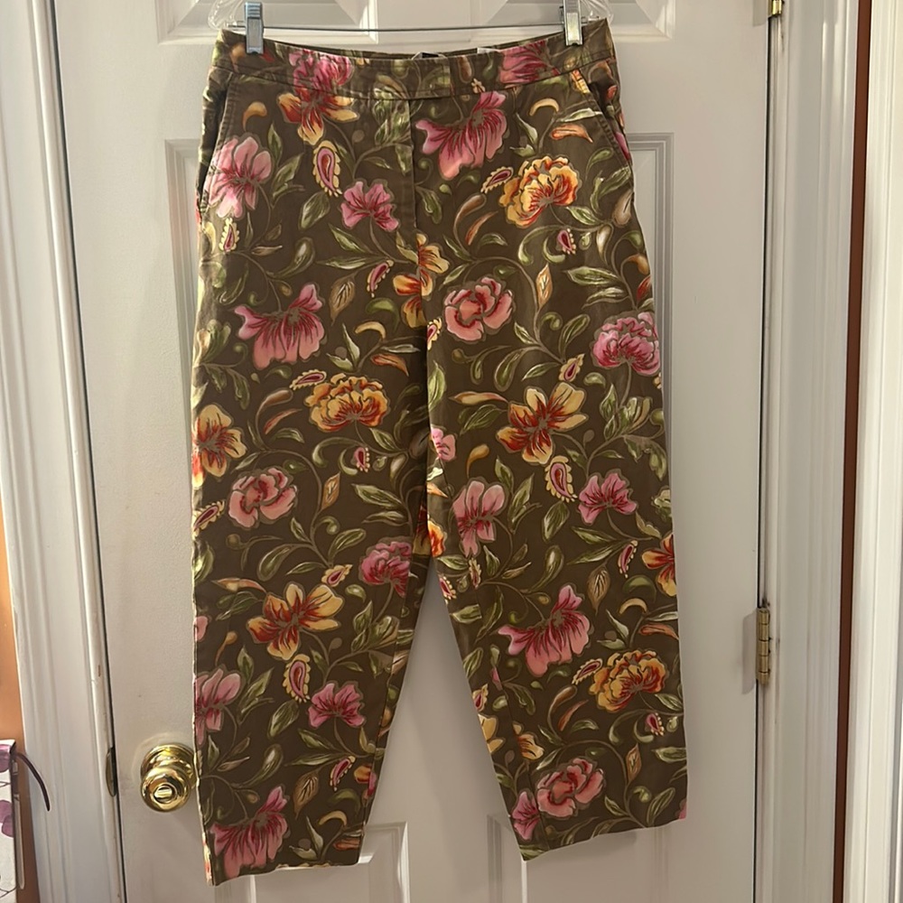 Talbots Cropped Floral Pants